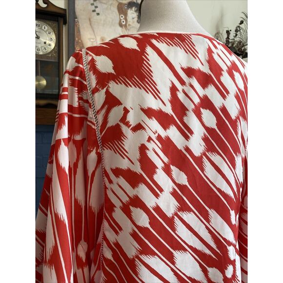 TRINA by Trina Turk Irmik Mini Dress Swim Cover Punch Pink Kimono Sleeve $198 - Picture 7 of 14